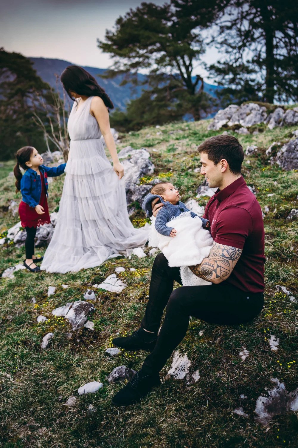 Antonia Orologio, Familienfotografie, Vater und Neugeborenes