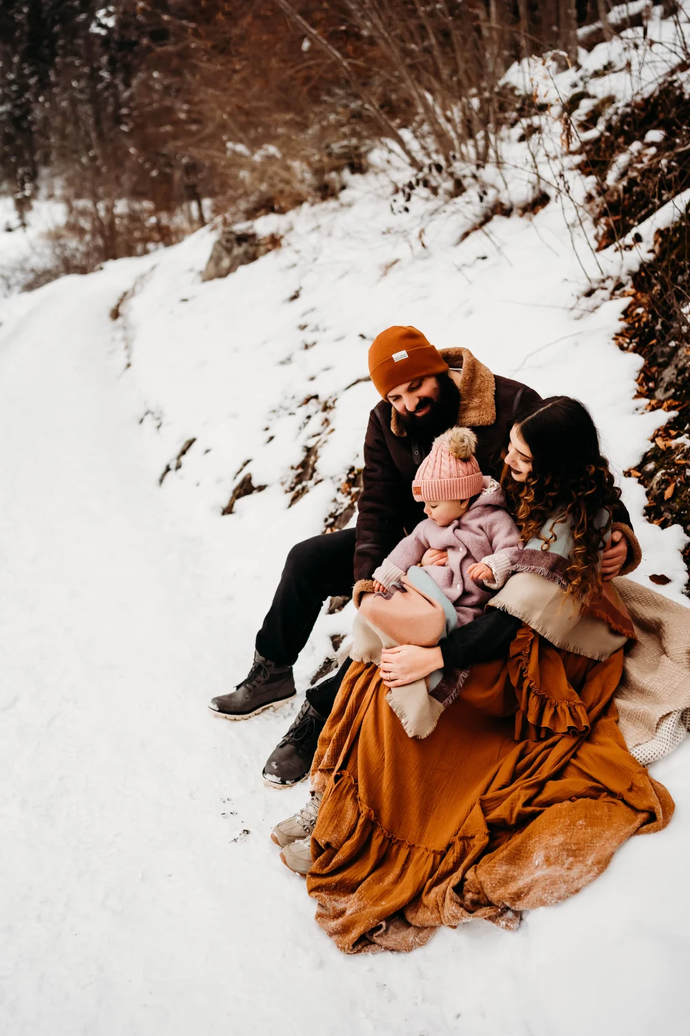 Antonia Orologio, Familienfotografie im Schnee