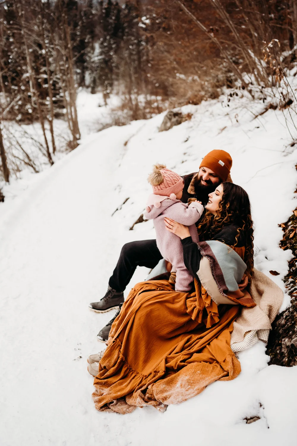 Antonia Orologio, Familienfotografie im Schnee