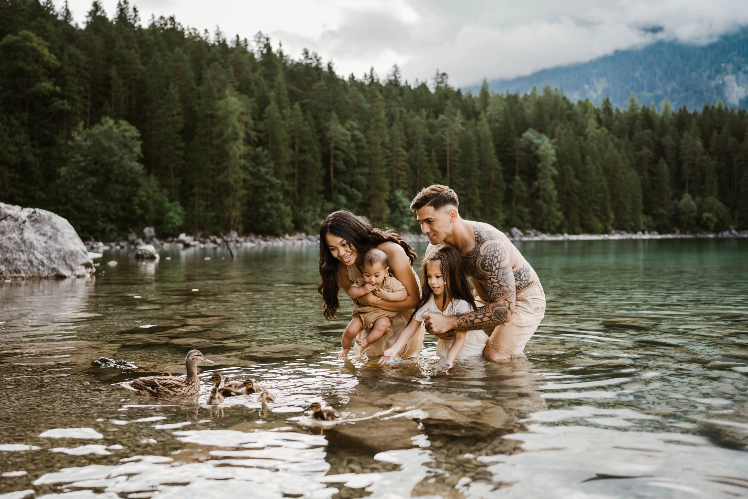 Antonia Orologio, Familienfotografie im See